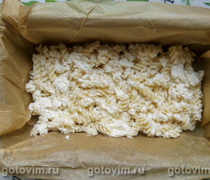 Фотографии рецепта Макаронная запеканка с творогом и бананами, 03 Макаронная запеканка с творогом и бананами, Шаг 03