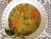 Уха из форели с пшеном (из супового набора)