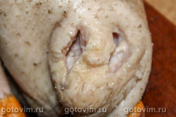 Фотографии рецепта Утка с медом, горчицей, молоком и картофелем в духовке, 02 Утка с медом, горчицей, молоком и картофелем в духовке, Шаг 02