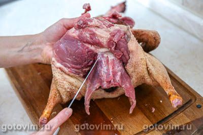 Фотографии рецепта Утка с яблоками (без костей), 03 Утка с яблоками (без костей), Шаг 03