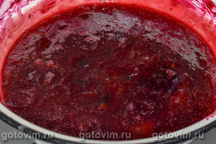Фотографии рецепта Абрикосовое варенье с черной смородиной, 04 Абрикосовое варенье с черной смородиной, Шаг 04