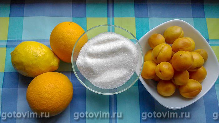 Фотографии рецепта Абрикосовое варенье с цитрусами (без варки), 01 Абрикосовое варенье с цитрусами (без варки), Шаг 01