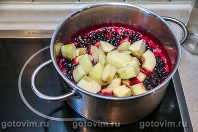 Фотографии рецепта Варенье из черноплодной рябины с яблоками, 06 Варенье из черноплодной рябины с яблоками, Шаг 06