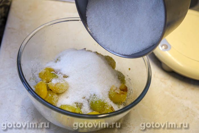 Фотографии рецепта Варенье из желтой сливы с агаром, 02 Варенье из желтой сливы с агаром, Шаг 02