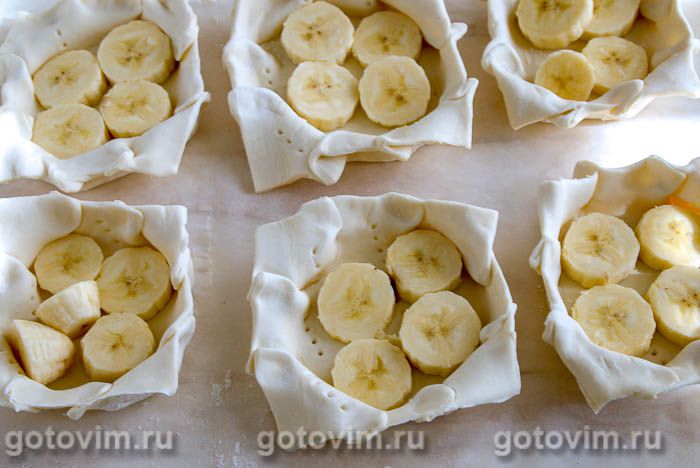 Фотографии рецепта Слойки с бананом, 05 Слойки с бананом, Шаг 05