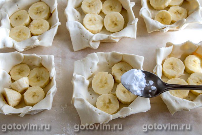 Фотографии рецепта Слойки с бананом, 06 Слойки с бананом, Шаг 06