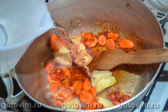 Фотографии рецепта Венгерский суп с мясными фрикадельками, 03 Венгерский суп с мясными фрикадельками, Шаг 03