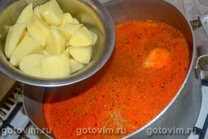 Фотографии рецепта Венгерский суп с мясными фрикадельками, 05 Венгерский суп с мясными фрикадельками, Шаг 05