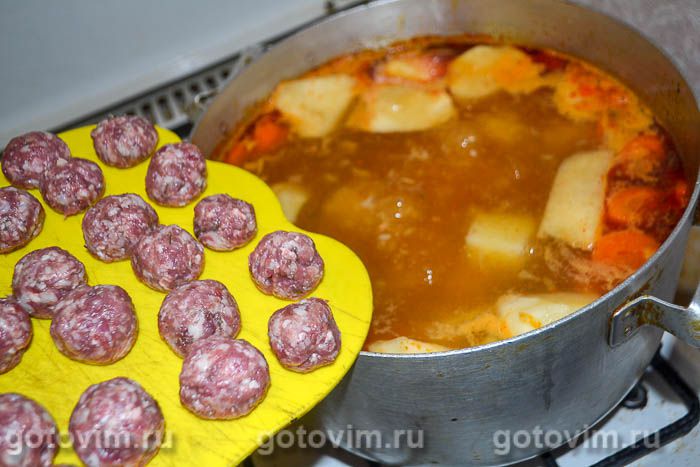 Фотографии рецепта Венгерский суп с мясными фрикадельками, 07 Венгерский суп с мясными фрикадельками, Шаг 07