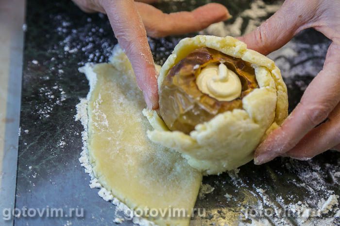 Фотографии рецепта Яблоки в тесте с заварным кремом, 09 Яблоки в тесте с заварным кремом, Шаг 09