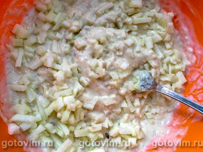 Фотографии рецепта Яблочно-огуречные оладьи с овсяными хлопьями, 05 Яблочно-огуречные оладьи с овсяными хлопьями, Шаг 05