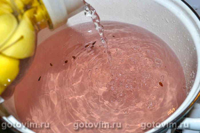 Фотографии рецепта Яблочно-вишневый компот на зиму, 06 Яблочно-вишневый компот на зиму, Шаг 06