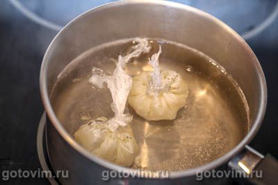 Фотографии рецепта Яйцо пашот в пищевой пленке, 03 Яйцо пашот в пищевой пленке, Шаг 03