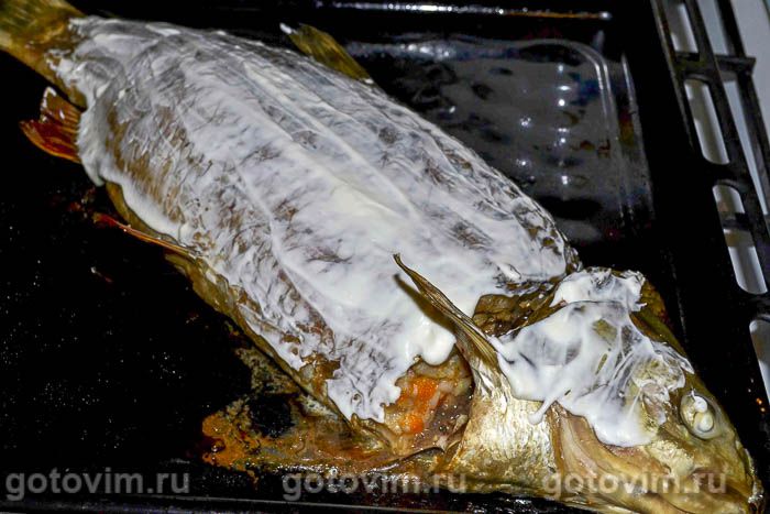 Фотографии рецепта Язь, фаршированный в духовке, 08 Язь, фаршированный в духовке, Шаг 08