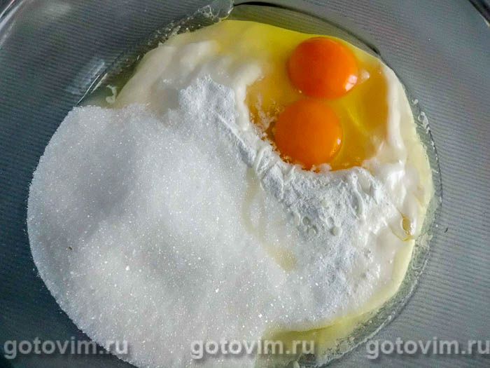 Фотографии рецепта Бисквит на йогурте, 01 Бисквит на йогурте, Шаг 01