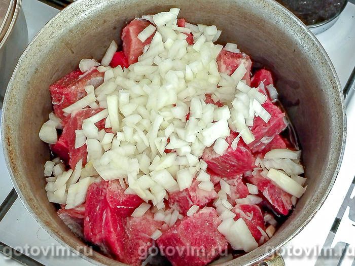 Фотографии рецепта Жаркое из говядины с кисло-сладким соусом, 02 Жаркое из говядины с кисло-сладким соусом, Шаг 02