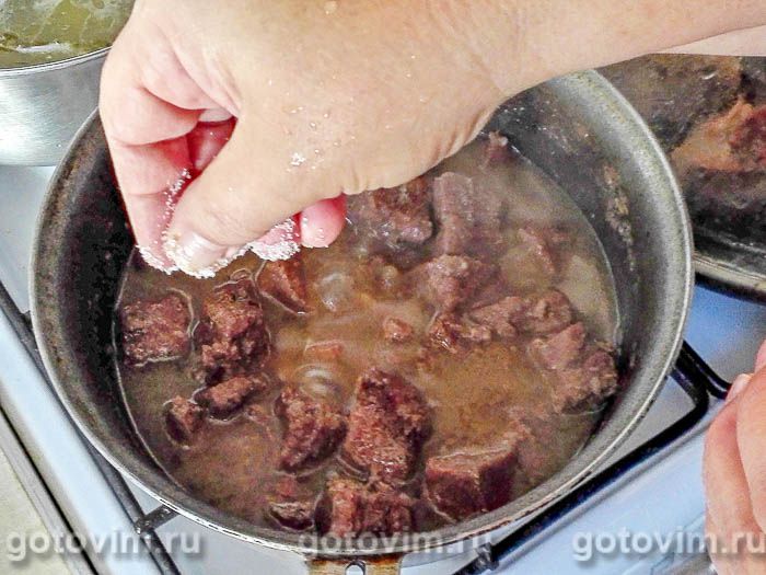 Фотографии рецепта Жаркое из говядины с кисло-сладким соусом, 05 Жаркое из говядины с кисло-сладким соусом, Шаг 05
