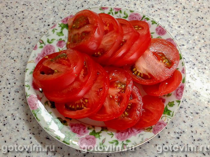 Фотографии рецепта Закуска из баклажанов с помидорами и чесноком, 03 Закуска из баклажанов с помидорами и чесноком, Шаг 03