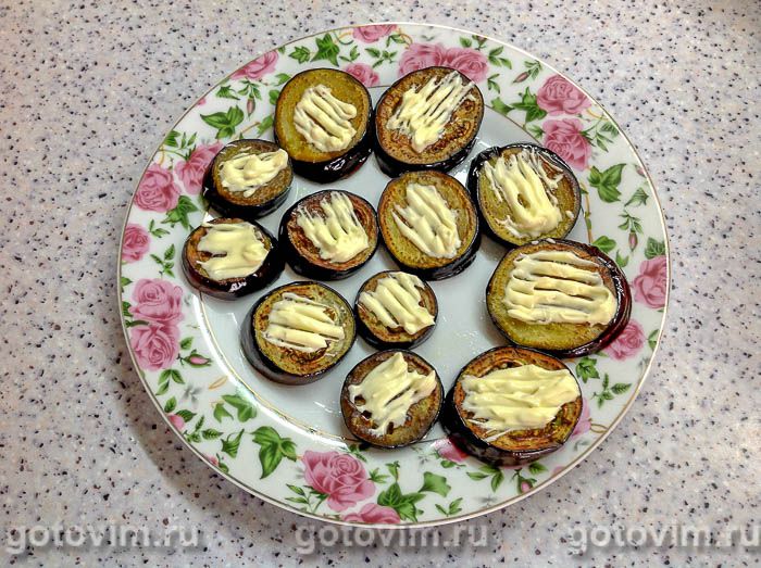 Фотографии рецепта Закуска из баклажанов с помидорами и чесноком, 04 Закуска из баклажанов с помидорами и чесноком, Шаг 04