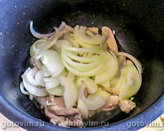 Фотографии рецепта Закуска с куриным мясом и морской капустой в мультиварке, 04 Закуска с куриным мясом и морской капустой в мультиварке, Шаг 04