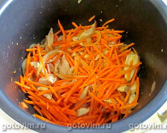 Фотографии рецепта Закуска с куриным мясом и морской капустой в мультиварке, 05 Закуска с куриным мясом и морской капустой в мультиварке, Шаг 05