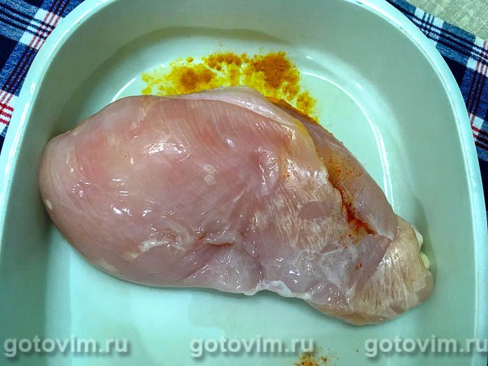 Фотографии рецепта Пряная куриная грудка для закусок, 03 Пряная куриная грудка для закусок, Шаг 03