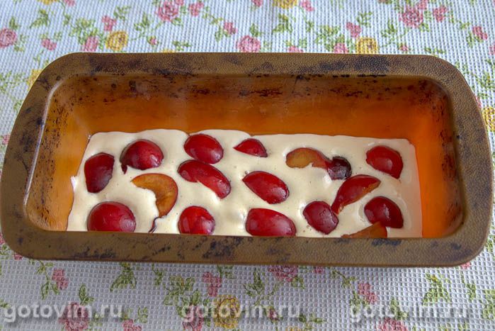 Фотографии рецепта Быстрый заливной кекс с алычой и яблоками, 03 Быстрый заливной кекс с алычой и яблоками, Шаг 03