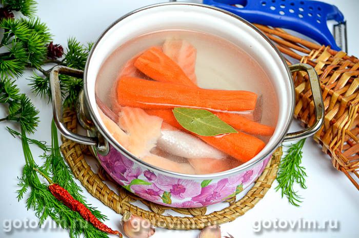 Фотографии рецепта Заливное из красной рыбы, 02 Заливное из красной рыбы, Шаг 02
