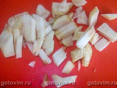 Фотографии рецепта Заливной пирог с яблоками и земляникой, 03 Заливной пирог с яблоками и земляникой, Шаг 03