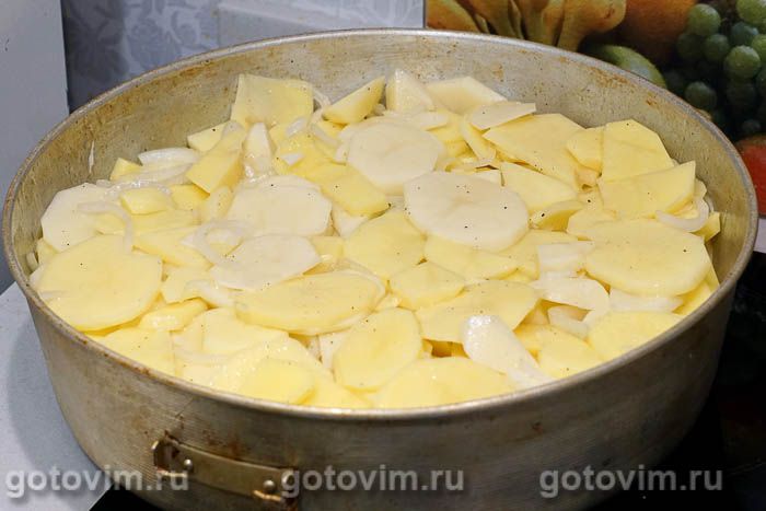 Фотографии рецепта Картофельная запеканка с мясом и квашеной капустой, 07 Картофельная запеканка с мясом и квашеной капустой, Шаг 07