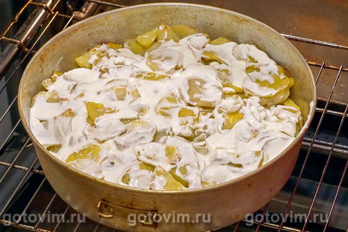 Фотографии рецепта Картофельная запеканка с мясом и квашеной капустой, 08 Картофельная запеканка с мясом и квашеной капустой, Шаг 08