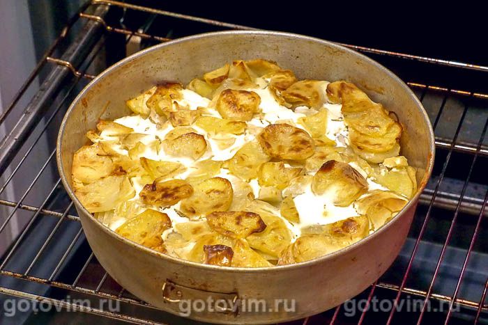 Фотографии рецепта Картофельная запеканка с мясом и квашеной капустой, 09 Картофельная запеканка с мясом и квашеной капустой, Шаг 09