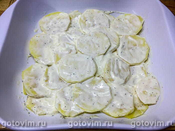 Фотографии рецепта Картофельная запеканка с мясом кролика под сырной корочкой, 02 Картофельная запеканка с мясом кролика под сырной корочкой, Шаг 02