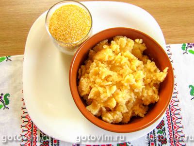 Фотографии рецепта Творожно-кукурузная запеканка с курагой и сыром, 01 Творожно-кукурузная запеканка с курагой и сыром, Шаг 01