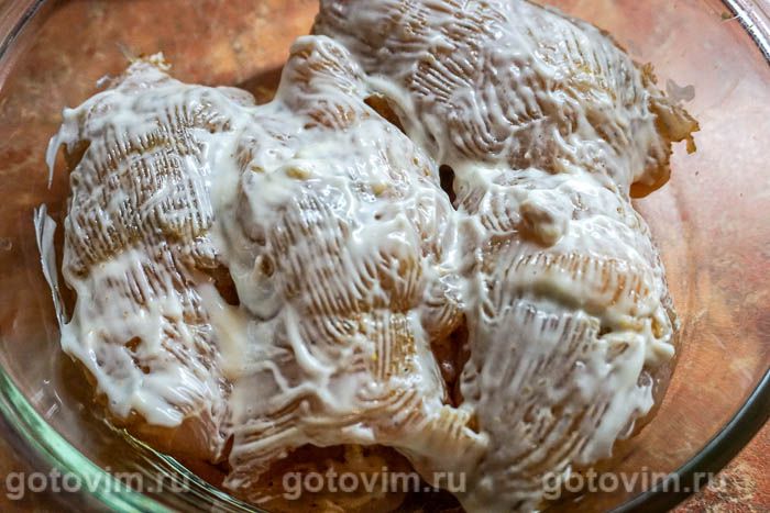 Фотографии рецепта Завитки из куриного филе с баклажанами и орехами в микроволновке, 09 Завитки из куриного филе с баклажанами и орехами в микроволновке, Шаг 09