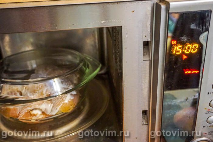 Фотографии рецепта Завитки из куриного филе с баклажанами и орехами в микроволновке, 10 Завитки из куриного филе с баклажанами и орехами в микроволновке, Шаг 10