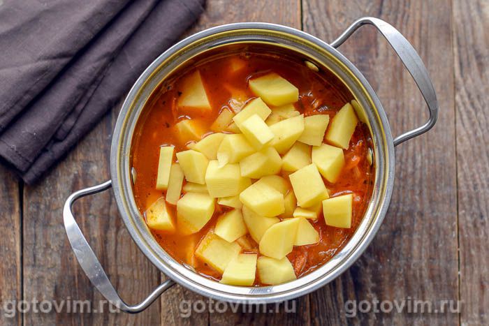 Фотографии рецепта Жаркое из говядины с картошкой и грибами, 06 Жаркое из говядины с картошкой и грибами, Шаг 06