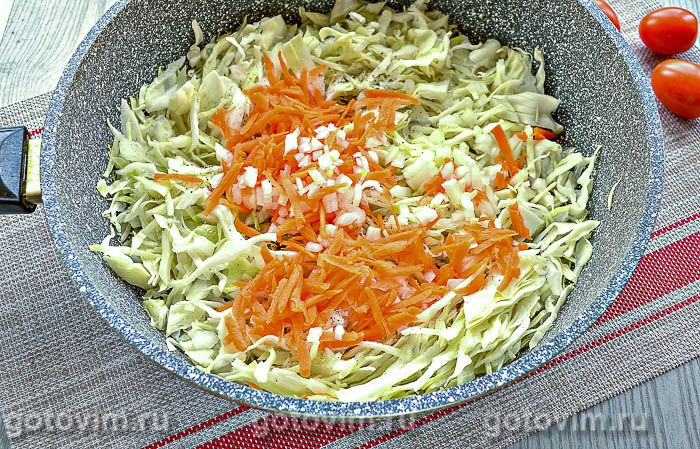 Фотографии рецепта Жареные пирожки с капустой, 03 Жареные пирожки с капустой, Шаг 03