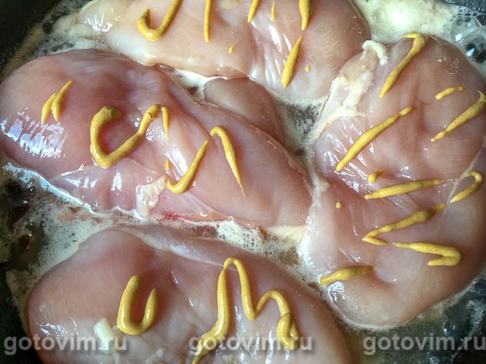 Фотографии рецепта Филе цыпленка в пиве с изюмом и горчице, 03 Филе цыпленка в пиве с изюмом и горчице, Шаг 03