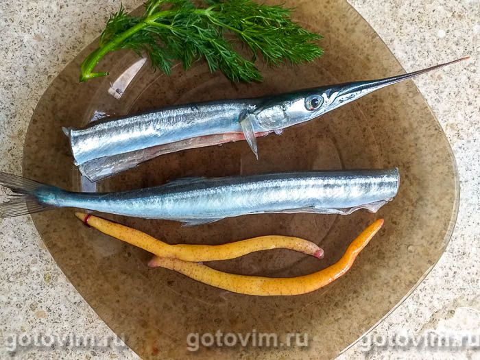 Фотографии рецепта Жареный сарган , 02 Жареный сарган , Шаг 02