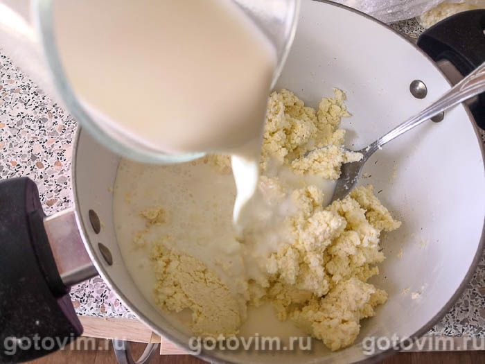 Фотографии рецепта Творожная запеканка с ягодами шелковицы, 03 Творожная запеканка с ягодами шелковицы, Шаг 03
