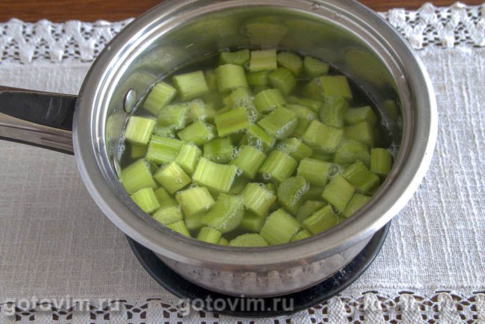 Фотографии рецепта Цукаты из ревеня, 02 Цукаты из ревеня, Шаг 02
