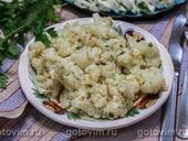 Цветная капуста с яйцом и сыром