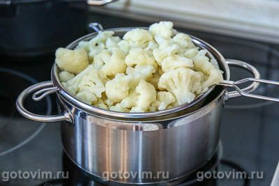 Фотографии рецепта Цветная капуста в сухарях, 02 Цветная капуста в сухарях, Шаг 02
