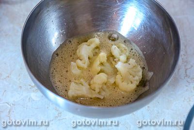 Фотографии рецепта Цветная капуста в сухарях, 03 Цветная капуста в сухарях, Шаг 03