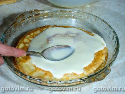 Блинчатый пирог с кремом Блинчатый пирог с кремом