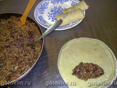 Блины с гречневой кашей Блины с гречневой кашей