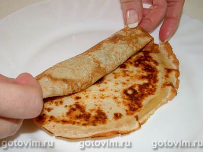 Блины с орехово шоколадной начинкой Блины с орехово шоколадной начинкой