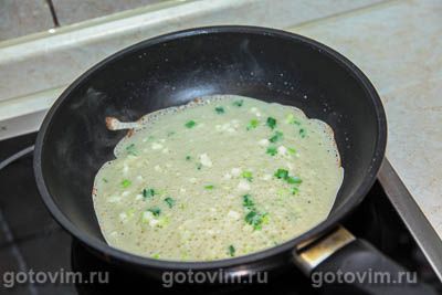 Блины с припеком (зелёным луком и яйцом) Блины с припеком (зелёным луком и яйцом)
