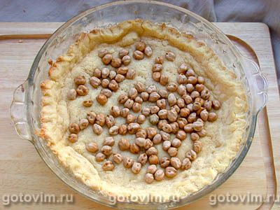 Открытый песочный пирог с черникой Открытый песочный пирог с черникой